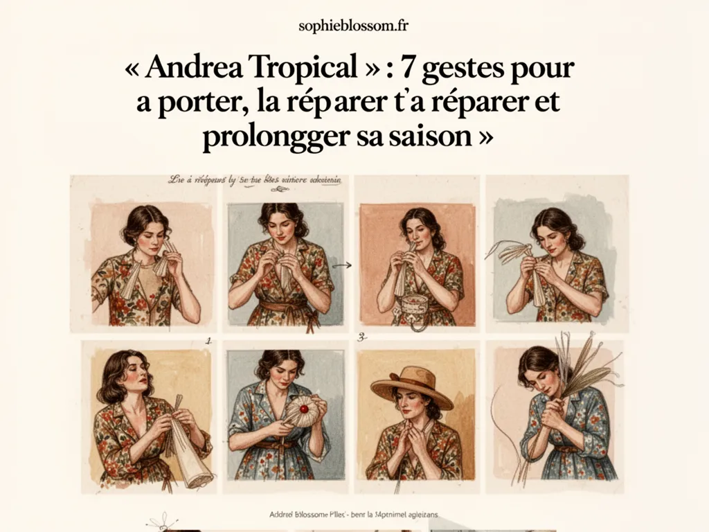 « Andrea Tropical » : 7 gestes pour la porter, la réparer et prolonger sa saison