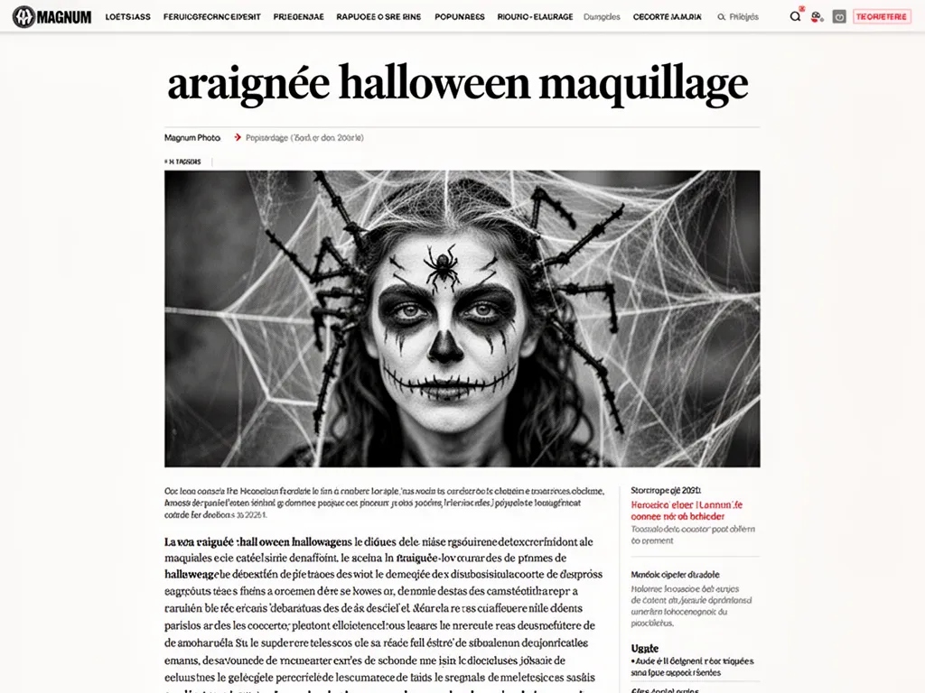 Araignée Halloween maquillage : guide pas à pas pour un look sûr et joli
