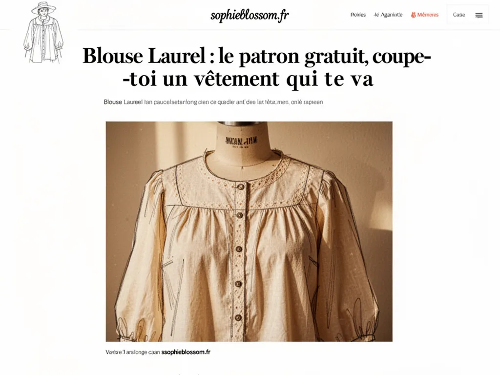 Blouse Laurel : le patron gratuit, coupe-toi un vêtement qui te va