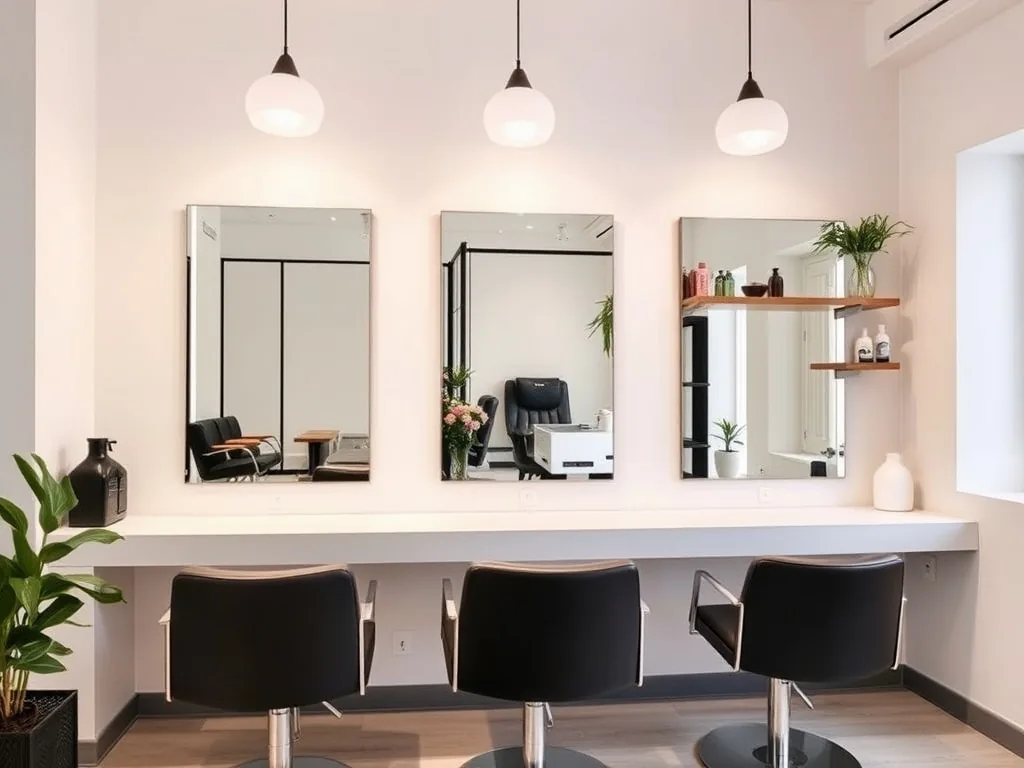 Mur de salon avec un grand cadre déco en bois clair au-dessus d un canapé en lin beige, tapis en jute et plantes vertes