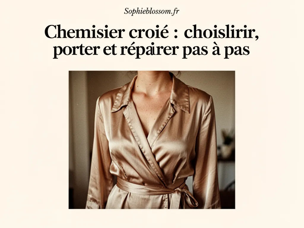 Chemisier croisé : choisir, porter et réparer pas à pas