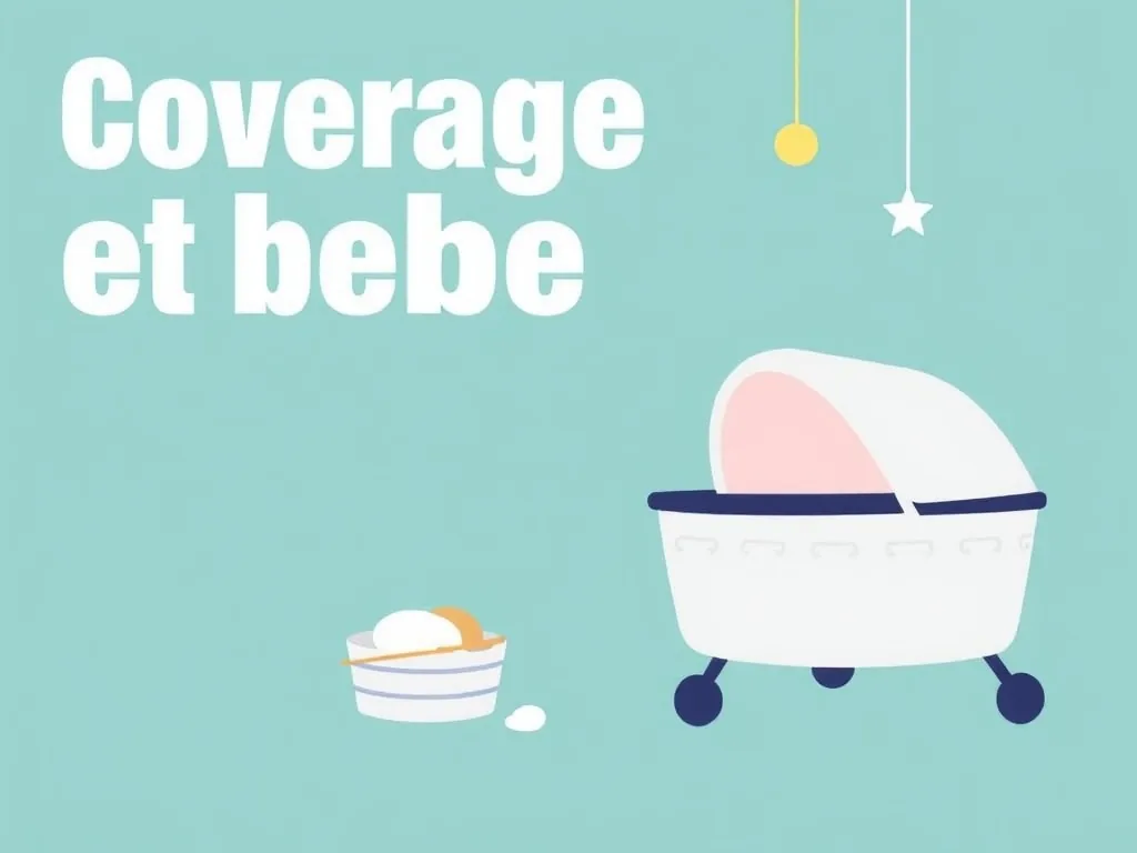 Bébé endormi dans un lit d'enfant, une gigoteuse posée à côté et une couverture en coton pliée au pied du lit