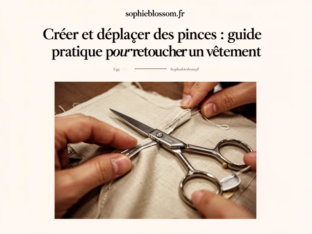 Créer et déplacer des pinces : guide pratique pour retoucher un vêtement