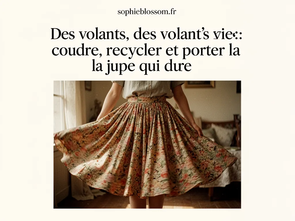 Des volants, des volants : coudre, recycler et porter la jupe qui dure
