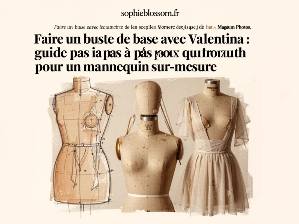 Faire un buste de base avec Valentina : guide pas à pas pour un mannequin sur-mesure