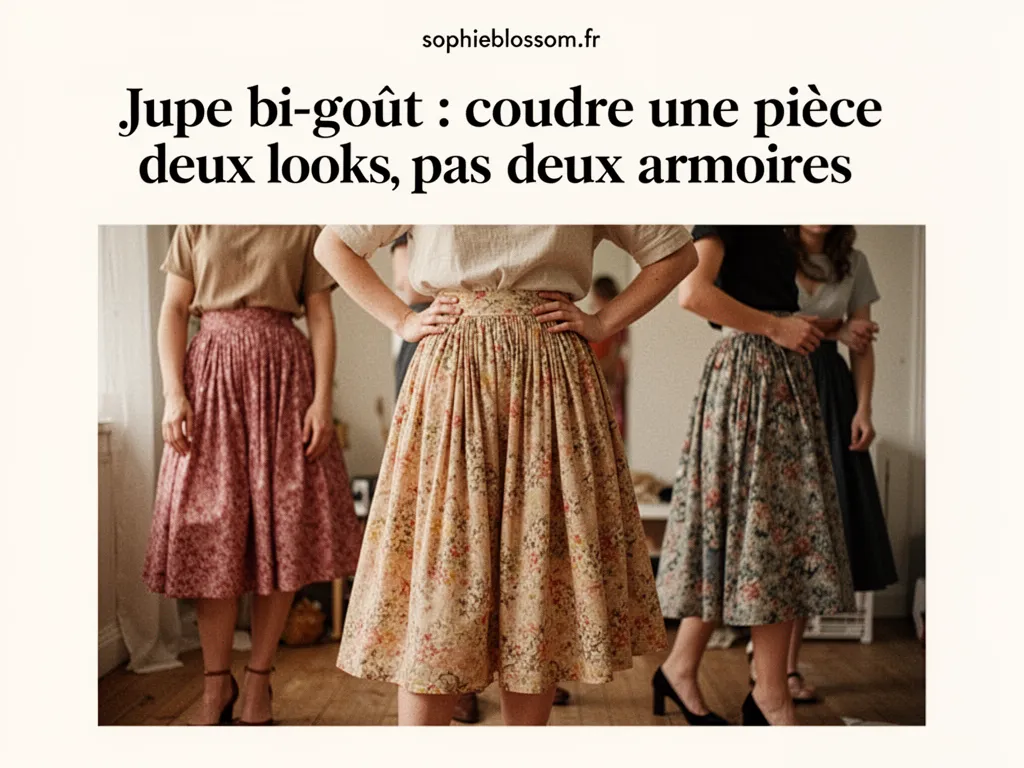 Jupe bi-goût : coudre une pièce deux looks, pas deux armoires
