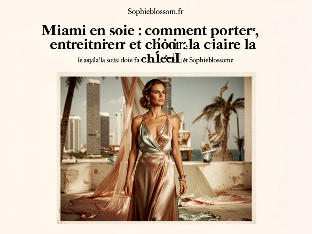 Miami en soie : comment porter, entretenir et choisir la soie sous la chaleur