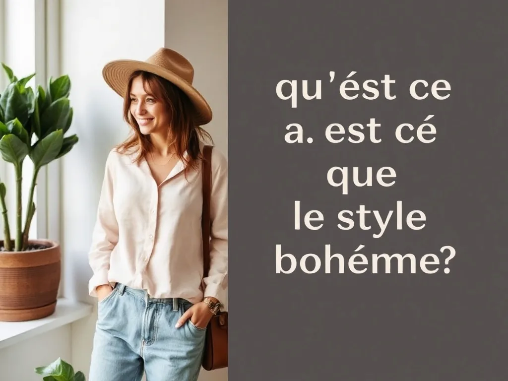 Femme portant une robe longue en coton léger, bijoux ethniques, dans un intérieur clair avec plantes vertes et macramé mural