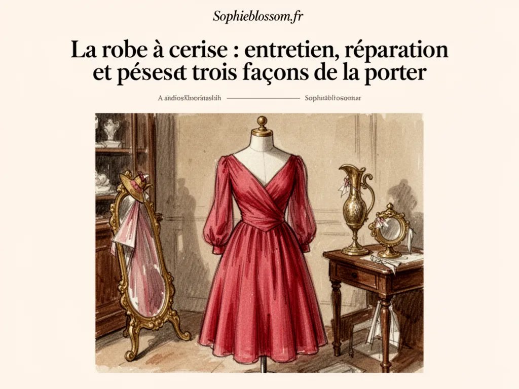 La robe à cerise : entretien, réparation et trois façons de la porter