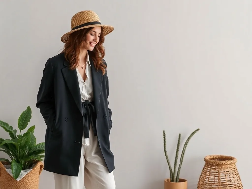 Robe style bohème fluide en coton brodé, portée avec une ceinture en cuir tressé et des sandales plates